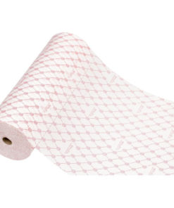 Pink Spunlace Roll Wipes - 35x70cm, 50gsm, 100/Roll