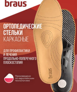 Orthotic Insoles: Breathable Leather Support for Flat Feet (Sizes 39-40)
