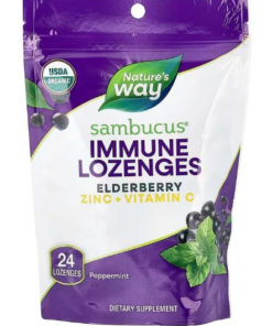Immune Support Peppermint Lozenges (24 ct) - Nature's Way Sambucus Zinc