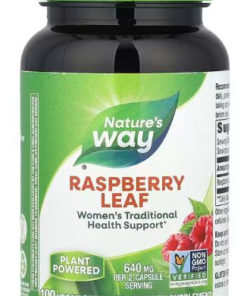 Nature's Way Raspberry Leaf 320mg (100 Capsules): Hormone Balance, Gut Health, & Menstrual Support