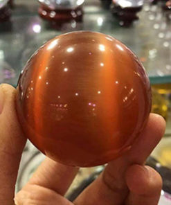 Orange Cat's Eye Glass Sphere