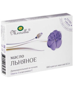 Mirrolla Flaxseed Oil Capsules - 100 x 0.3g