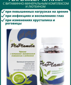 PlaPlamela Bilberry with Lutein & Vitamin-Mineral Complex - 120 Tablets for Eye Health