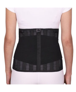 Back Support Belt B-507E: Lumbar-Sacral, Semi-Rigid, Size 6 (120-14cm), Black