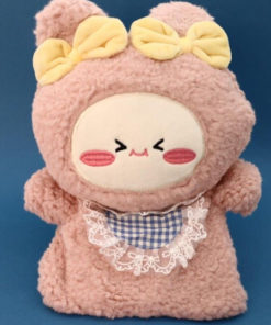 Reusable Plush Hand Warmer, "Warm Hugs" Pink, 400ml