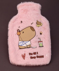 Reusable Plush Capybara Hand Warmer (Pink, 300ml)