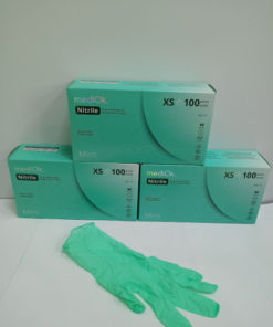 MediOk Mint Nitrile Gloves (XS, 150 Pairs) - Textured, Powder-Free, Non-Sterile