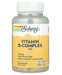 Solaray Vitamin B-Complex 100mg: Energy, Metabolism & Stress Support (100 Capsules)