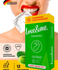 Love&Me Dotted Condoms with Lube (12 Pack)