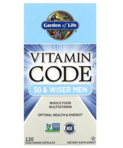 Garden of Life Whole Food Vitamins for Men 50+ (120 Capsules)