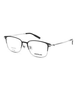 Montblanc MB0314OA Titanium Eyeglasses: Lightweight, Browline Design