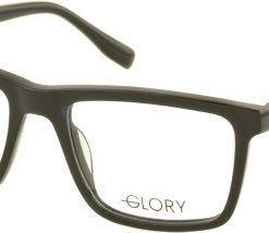 Men's Black Rectangle Plastic Eyeglass Frames Glory 060