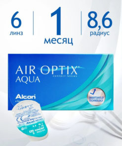 Alcon Air Optix Aqua Contact Lenses (6 Pack, -1.25, 8.6mm)