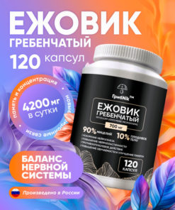 Lion's Mane Mushroom Microdosing Capsules (120 x 700mg) - ГрибNik