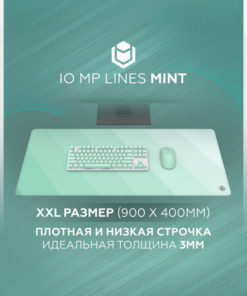 Red Square IO Gaming Mousepad XL - Mint Lines Green