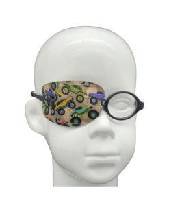 EyeOK Monster Trucks Brown Anatomical Eye Patch (Right, Medium)