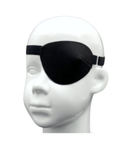 Black Eye Patch with Elastic Strap - Adult Left Eye Cover