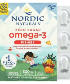 Nordic Naturals Omega-3 Gummies for Kids (3+) - Tutti-Frutti Flavor, 36 Count