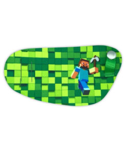 Minecraft Eye Patch: Anatomical Right Eye Cover for Glasses Wearers