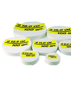 Ashless Filter Paper Discs, Yellow Ribbon, 150mm, 100 Count