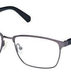 Guess GU50091 007 Men's Gray Rectangle Metal Eyeglasses