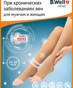 B.Well Beige Compression Stockings, Class 2, 1 Pair