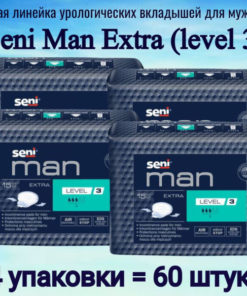 Seni Man Extra Level 3 Urological Pads for Men (60 Count)