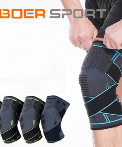 Boer Sport Orthopedic Knee Brace (Medium, Black) with Elastic Straps