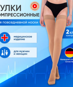 Rebind Health Beige Compression Stockings, Class 2, 1 Pair