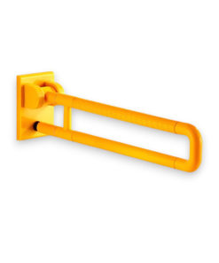 Wall-Mounted Flip-Up U-Shaped Bathroom Grab Bar for Seniors - Dikalan Yellow
