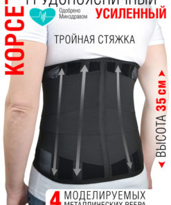 Lumbar Support Brace with 4 Adjustable Stays - 35cm Height