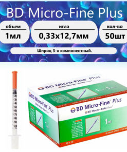 Insulin Syringes 1ml U100 29G (50 Pack)