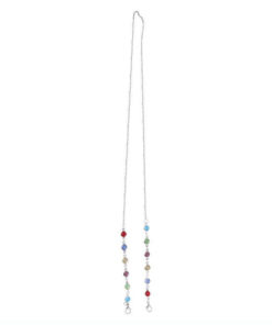 Silver Mask Chain & Glasses Strap Holder (Adjustable, 34x1.5x0.5cm)