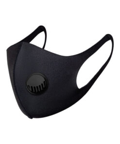 Black Neoprene Face Mask with Valve (Single Pack)