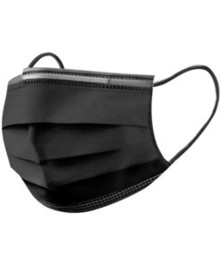 Black Disposable 3-Ply Face Masks (50 Count)
