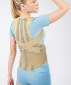 Enhanced Posture Corrector with 4 Ribs - Size Large (Beige)
