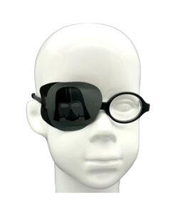 EyeOK Black Helmet Occluder: Right Eye, Large, Anatomical Design