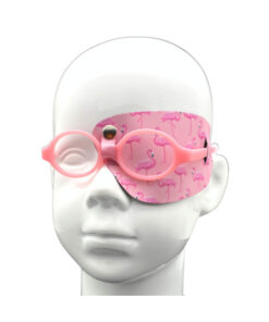 EyeOK Flamingo Eye Patch: Anatomical Left Eye Cover (Universal Size)
