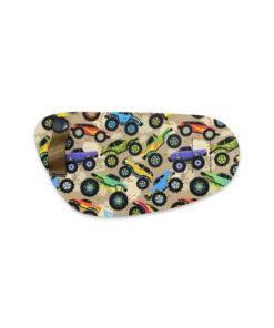 EyeOK "Monster Trucks" Brown Anatomical Eye Patch for Left Eye