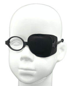 EyeOK Black Occluder - Anatomical Left Eye Patch (Medium)