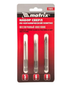 Matrix Ceramic Tile Drill Bit Set (5-6-8mm, 6mm Shank) - 72825