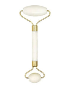 Double-Sided White Jade Roller for Nail Art & Massage