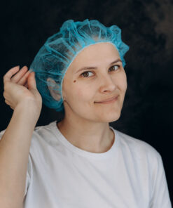 Disposable Bouffant Caps (100 Count), Light Blue