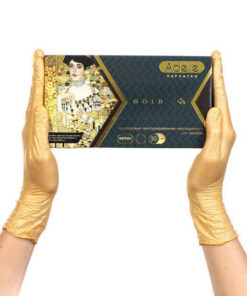 Gold Adele Nitrile Gloves - Size M (50 Pairs)