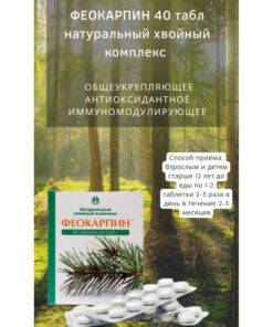 Feokarpin 40 Tablets: Natural Conifer Vitamin Complex
