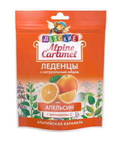 Kids' Alpine Caramel Orange Candies with Honey & Vitamin C (75g)