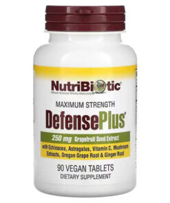 NutriBiotic DefensePlus Grapefruit Seed Extract Vegan Tablets (90 Count)