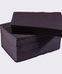 Black Disposable Wipes (33x45cm, 100 Pack) - Manicure, Tattoo, Dental