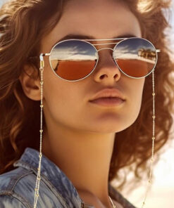 Gold Eyeglass Chain Holder for Women