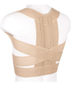 Back Support Brace with 2 Metal Stays (Beige, XL)